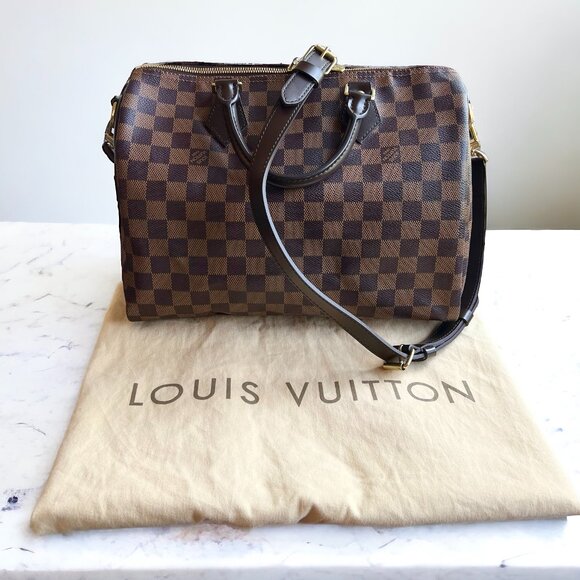 Authentic Louis Vuitton Speedy Bandoulière 30 in Damier Ebene Canvas - Picture 2 of 11